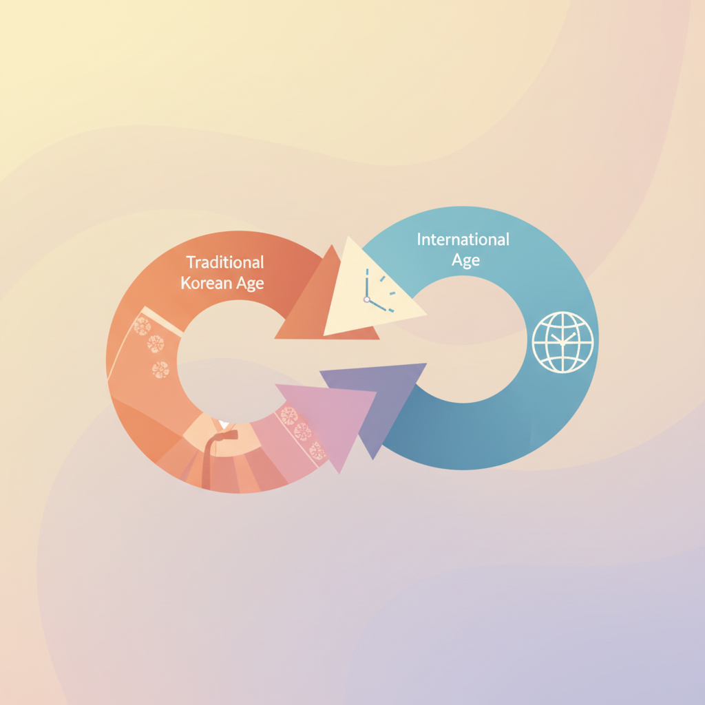 Korean age calculator supporting image enhancing visual flow