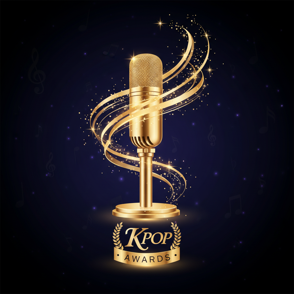 Microphone with sound waves and stars