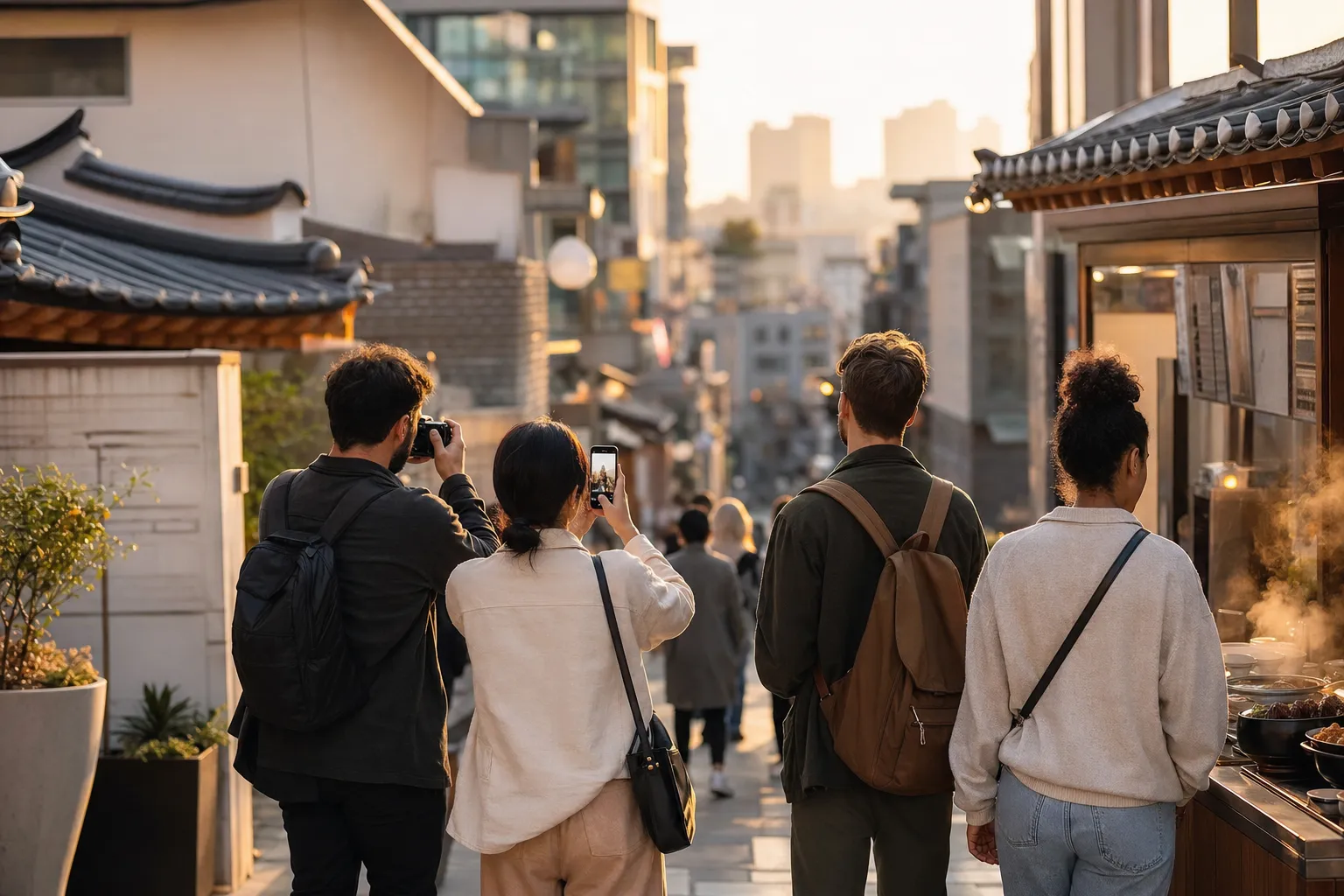 Foreign creators exploring Seoul through K-culture travel experiences.