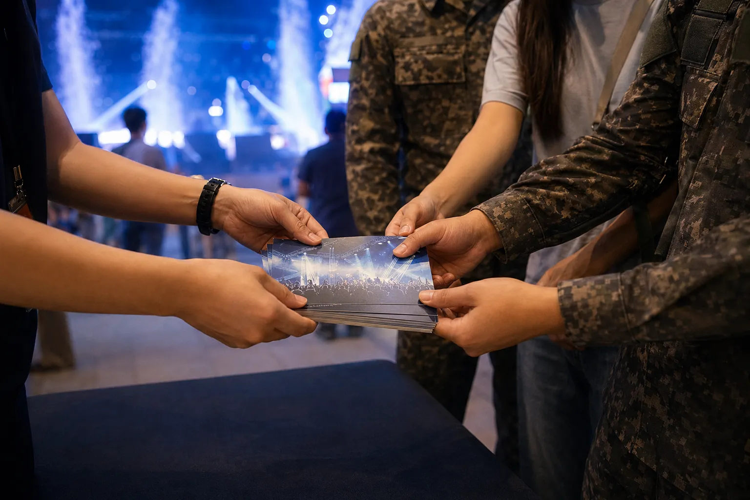 PSY donated items concert tickets charity support concept