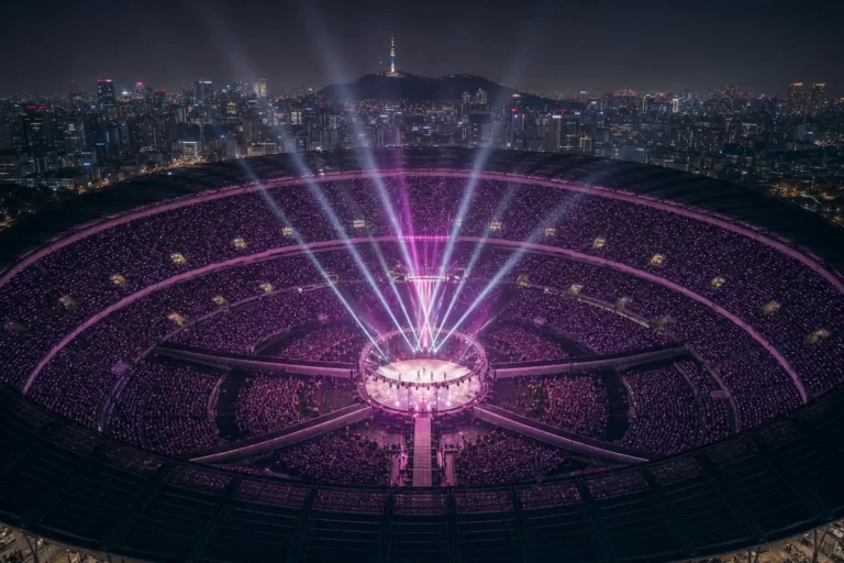 TWICE National Stadium 360-Degree Stage MUFG Stadium concerts stage concept