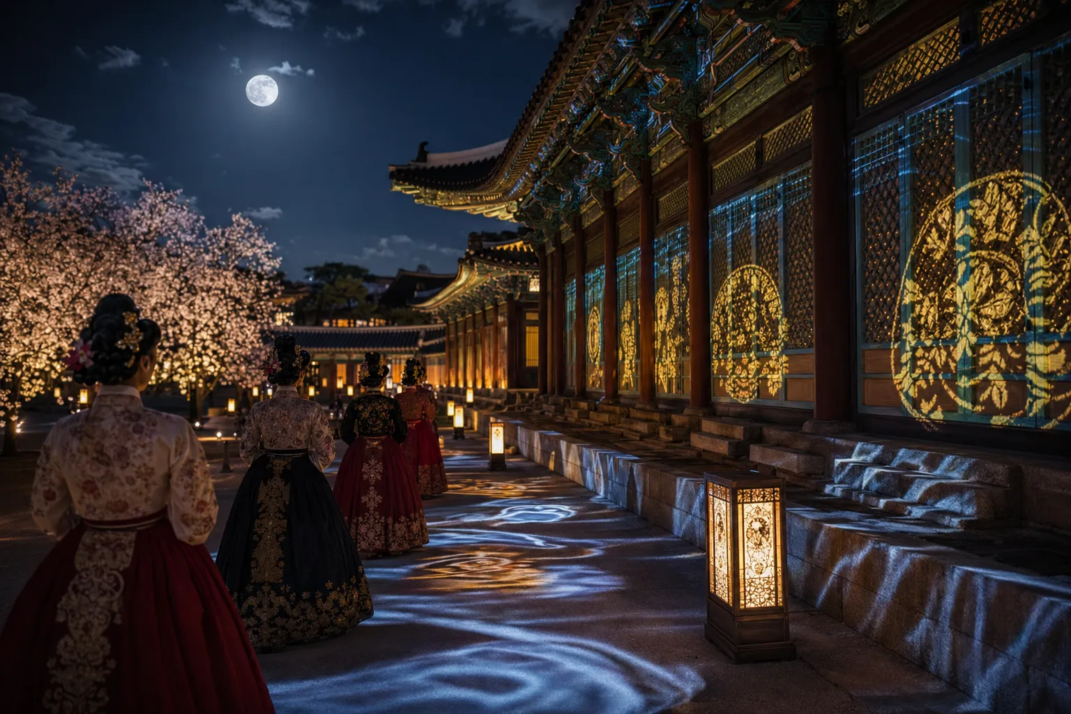 Changdeokgung Hyomyeong Moon Dance night tour stage concept