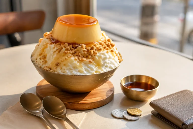 Gonggan Gap Pudding Bingsu price 14,200 won Euljiro dessert cafe