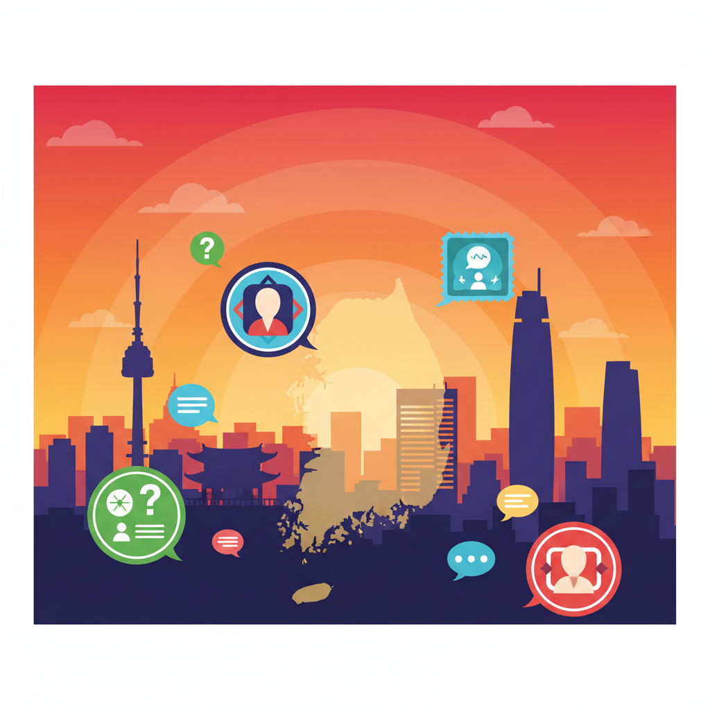 Thumbnail showing Seoul skyline with visa stamp and debate symbols representing the visa‑free pilot policy