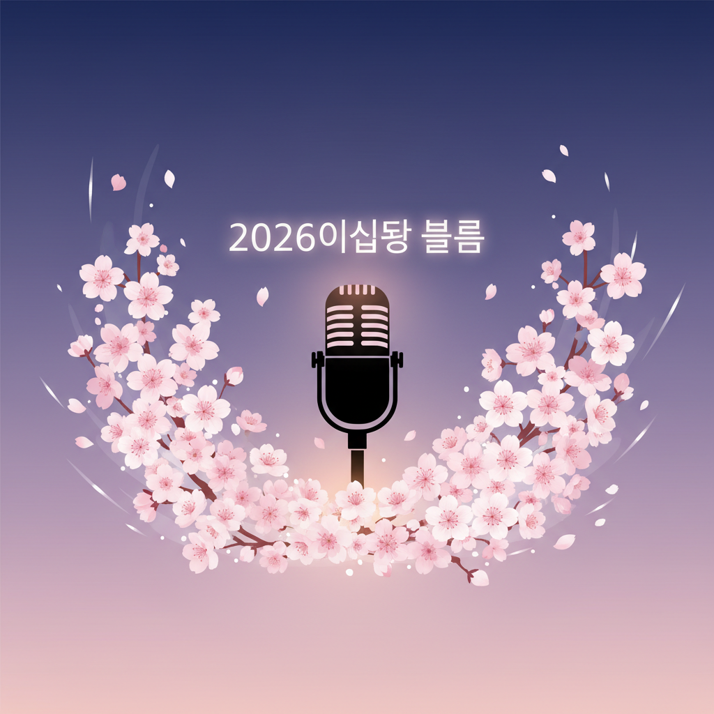 Thumbnail showing microphone silhouette with blooming flowers and Korean text for Jimin's 2026 Bloom single.
