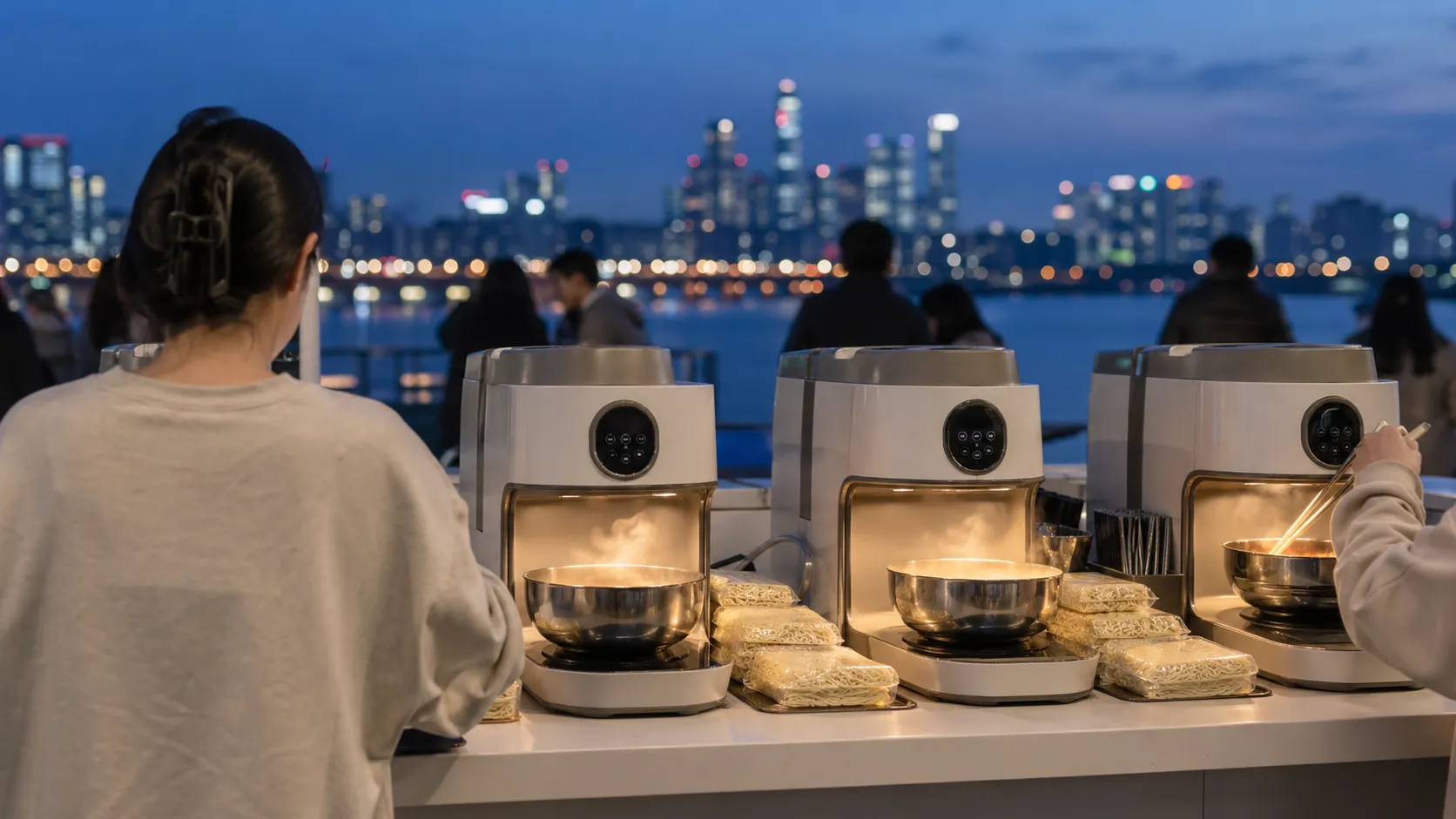 Hangang Park ramen cookers Hangang Ramen experience 2026 Seoul