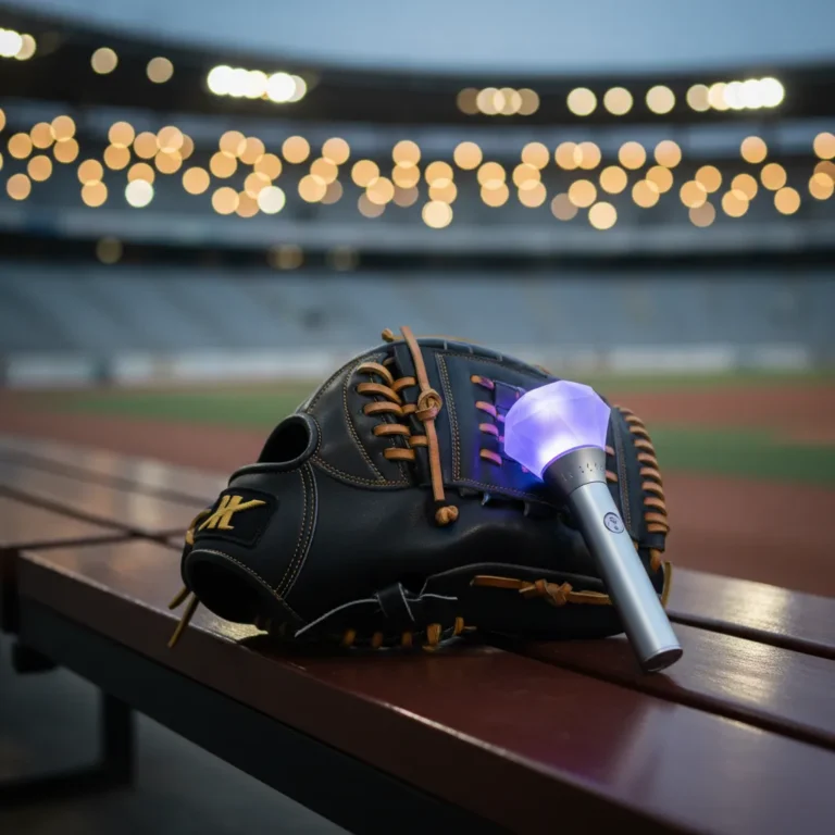 Thumbnail representing April 2026 K-pop idol comebacks with a baseball glove and lightstick.