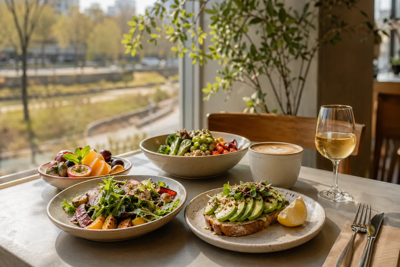 Yangjaecheon Vegan Brunch Guide Flat O plant-forward cafe street appeal