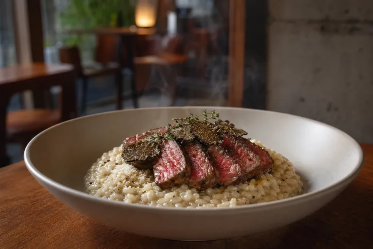 Camello Yeonnam truffle cream risotto with steak topping