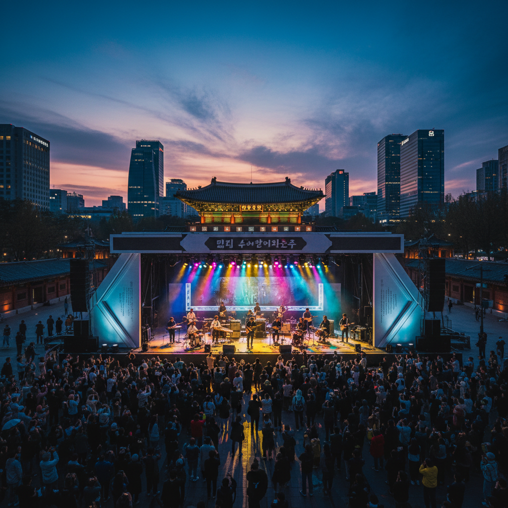 Thumbnail showing BTS 2026 comeback silhouette performance at Gwanghwamun Square