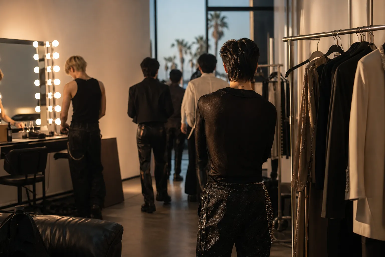 Illustrative KCON LA 2026 lineup backstage concept image for a K-culture festival preview