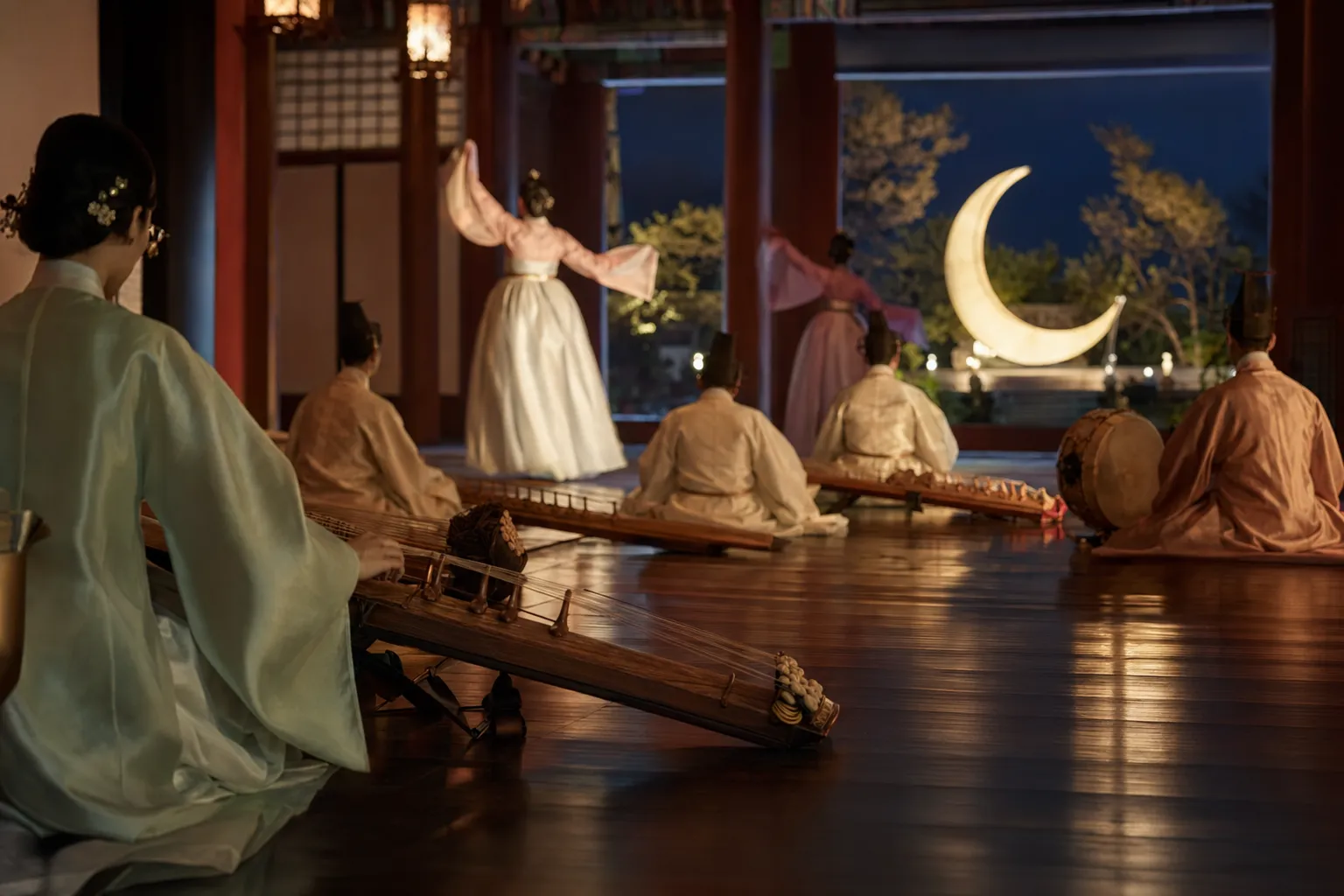 Changdeokgung’s Hyomyeong Moon Dance royal banquet art concept