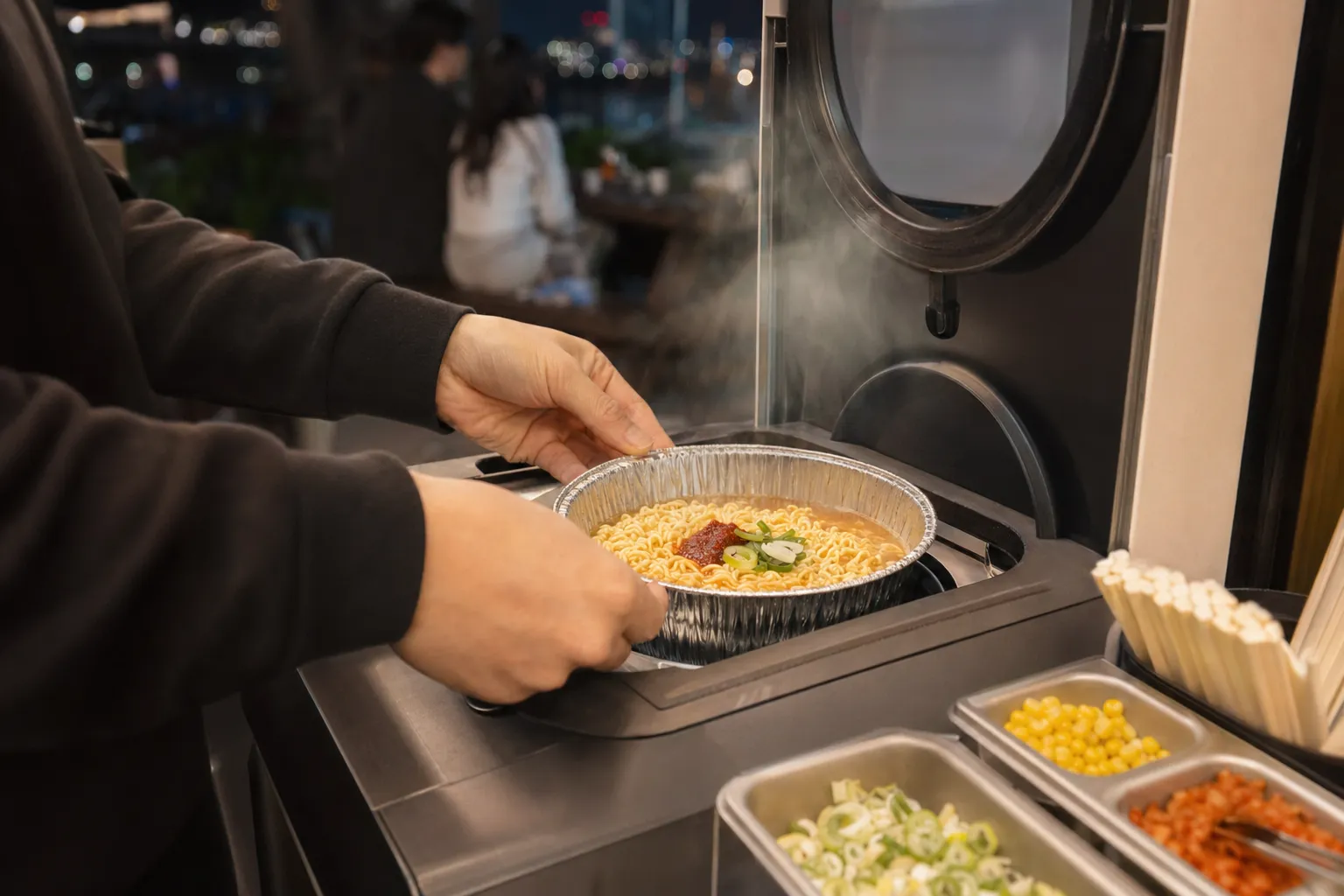 Hangang Park ramen cooker how Hangang Ramen works