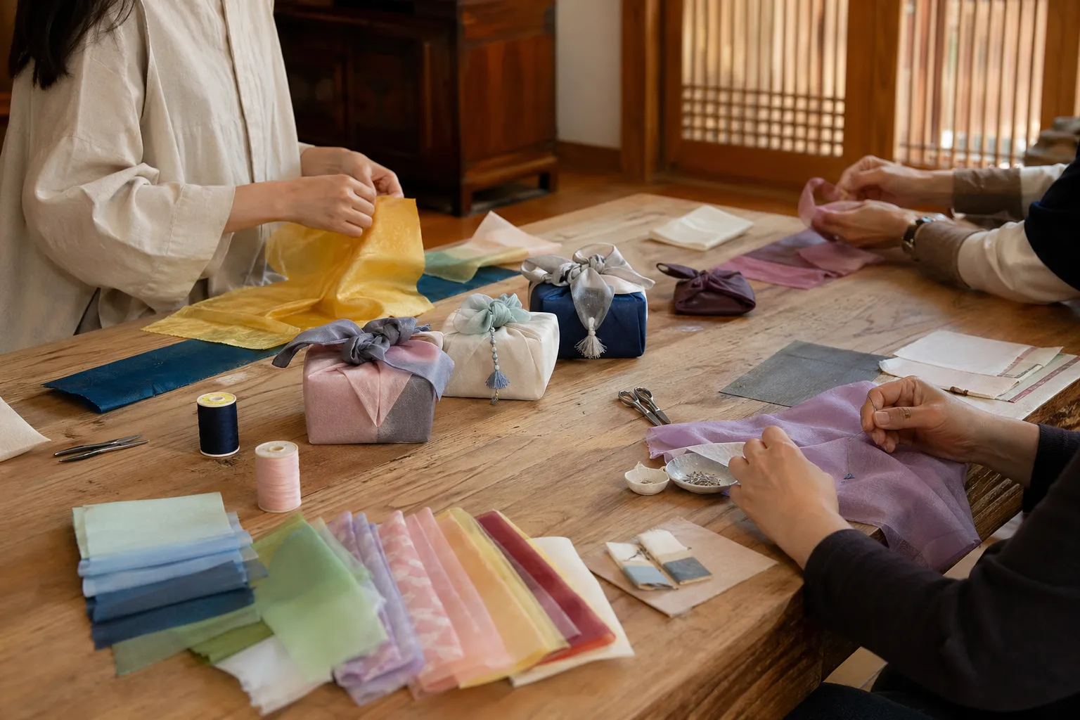 Namsangol bojagi experience workshop venue in Seoul