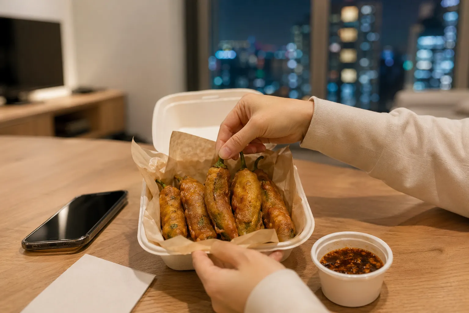 우이락 고추튀김 배달 Seoul Mangwon Market snack guide