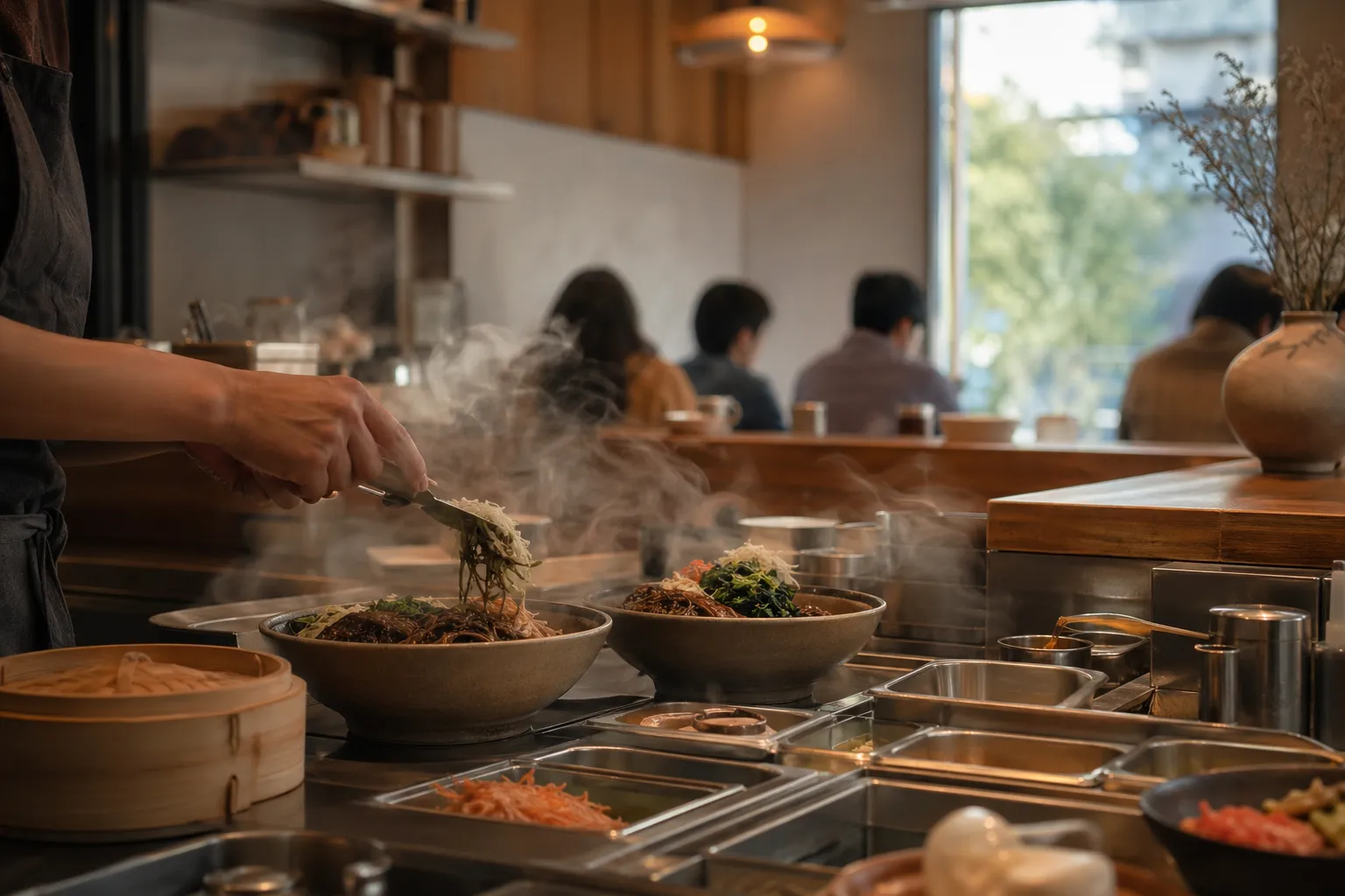 Gosari Express Sindang Seoul vegan noodle shop concept