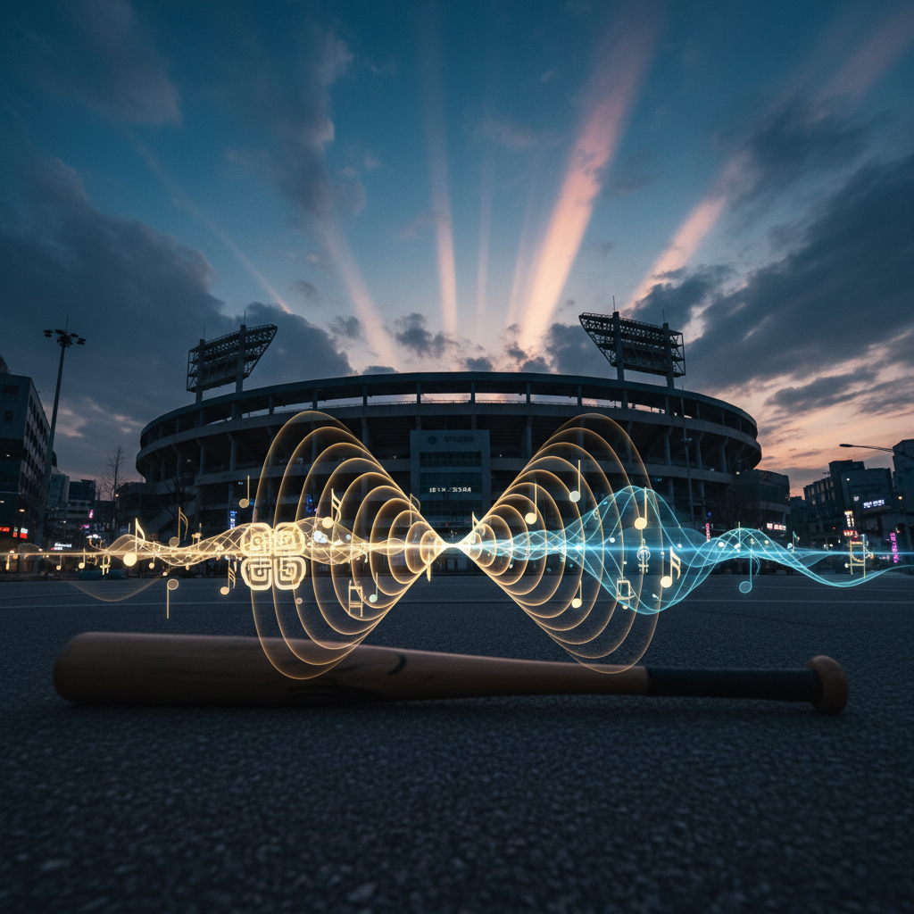 BTS 2026 comeback: Record‑breaking MV, global ‘Arirang’ release and MLB partnership 2 Content image illustrating the MLB partnership and track 'FYA' with a baseball bat creating sound waves in a stadium silhouette