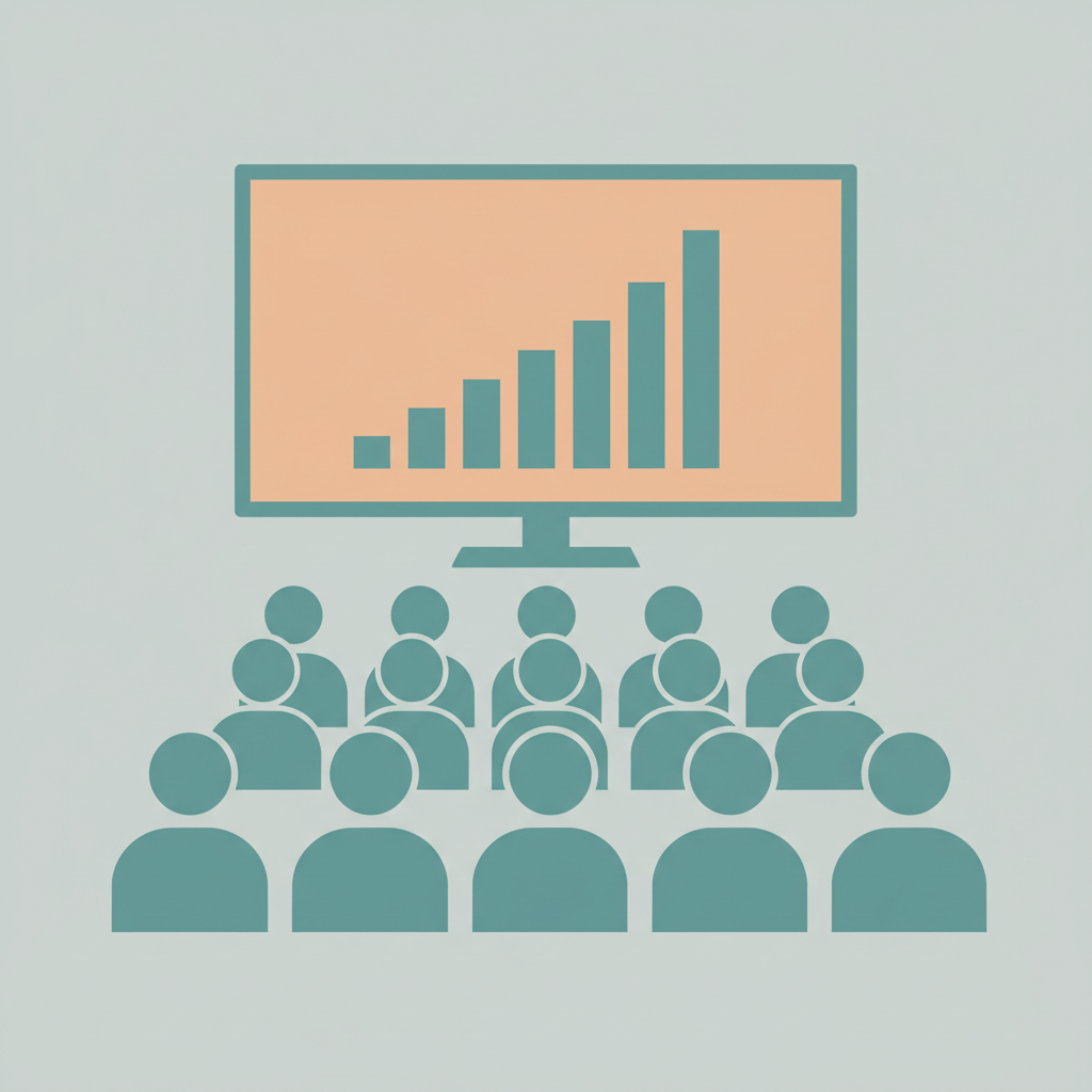 Silhouette audience watching a screen with a rising bar chart, symbolizing the film surpassing 16 million viewers.