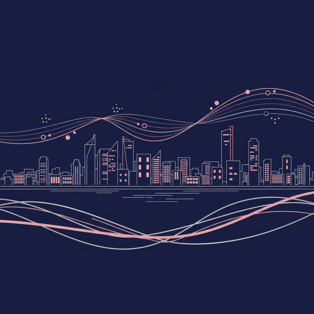 Harbor view with light‑stick waves evoking BTS concert atmosphere