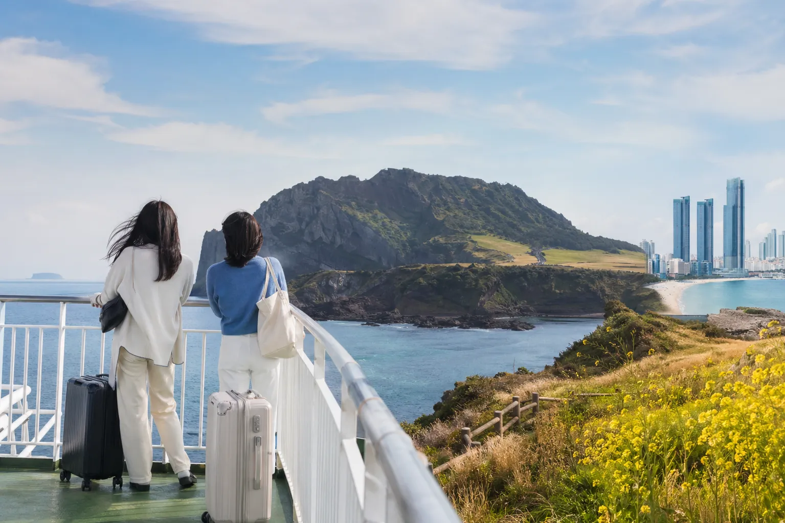 Travelers continuing from Seoul to Jeju and Busan during Golden Week Korea travel