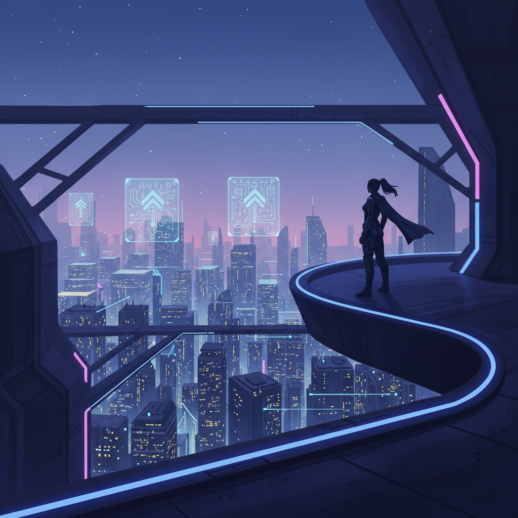 Supporting image showing a faceless military silhouette in a futuristic setting, evoking mood of the fan community