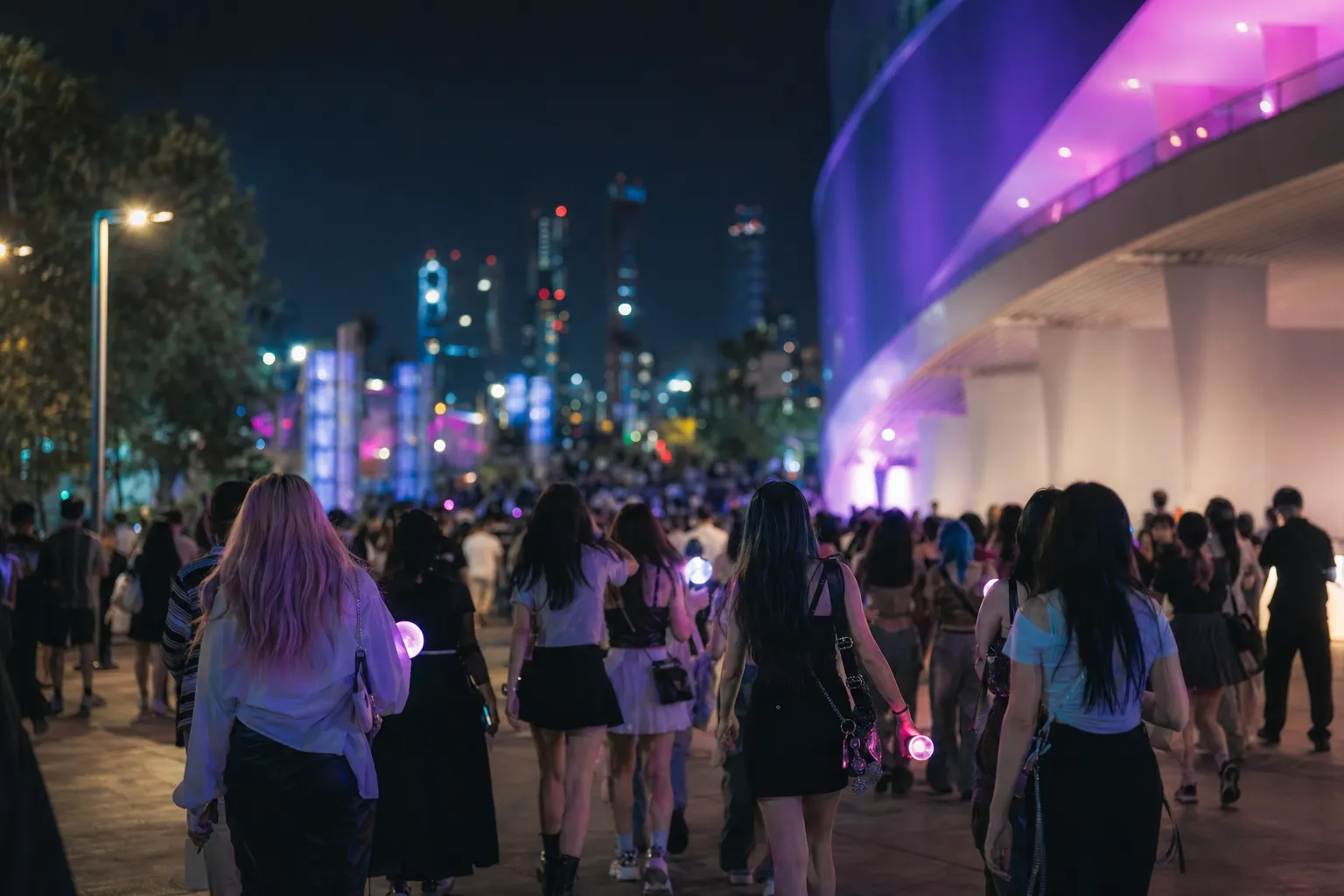 KCON LA 2026 lineup concept image of fans gathering for a Los Angeles K-culture festival