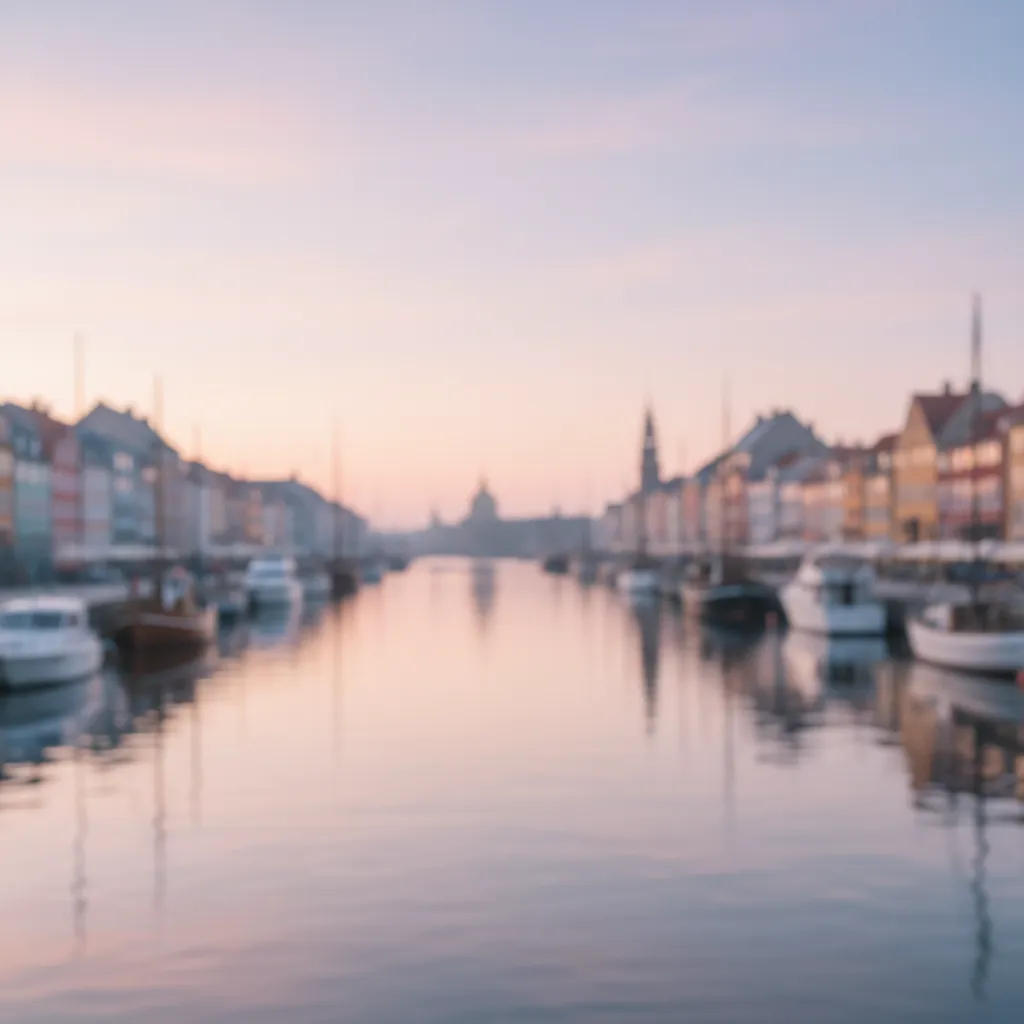 Pastel sunrise over Copenhagen harbor, evoking hopeful mood for possible comeback