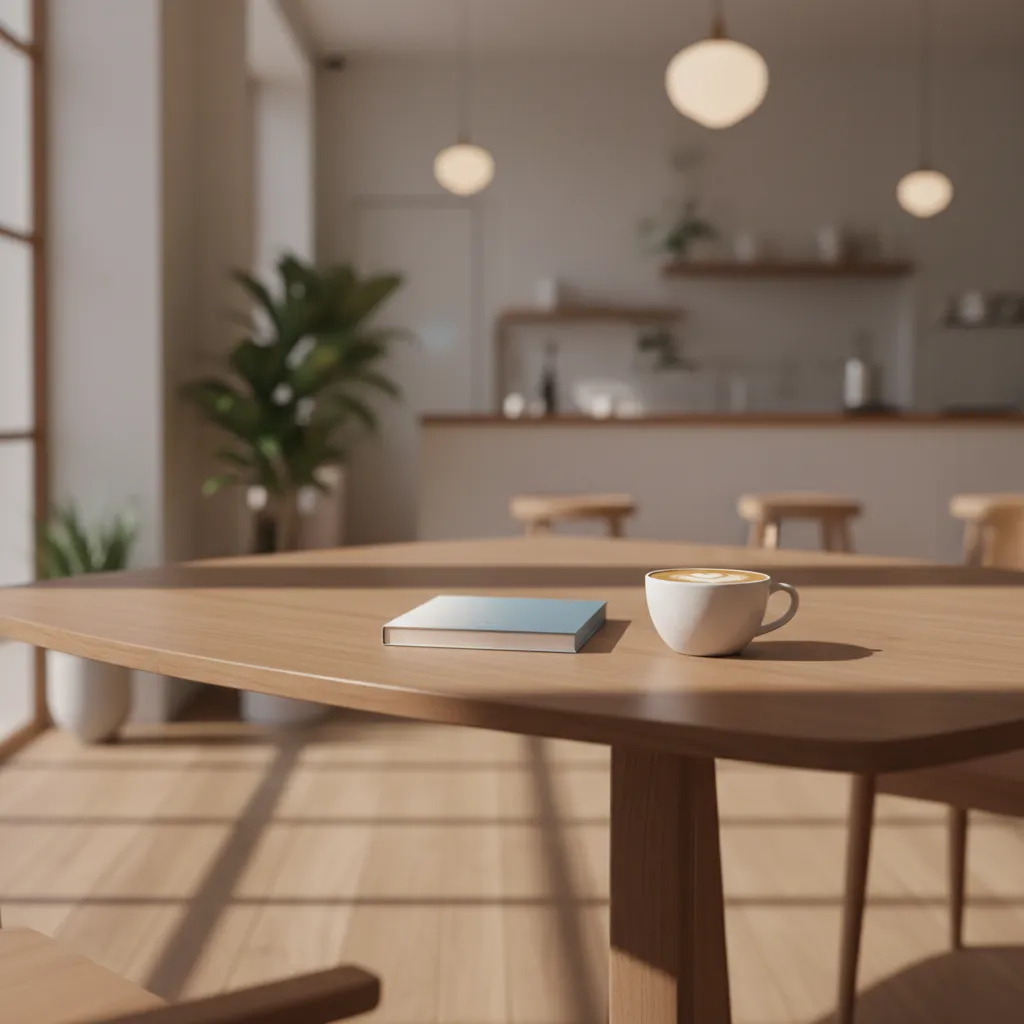 Supporting image of a cozy cafe scene with a mini album and coffee, reflecting the article's mood