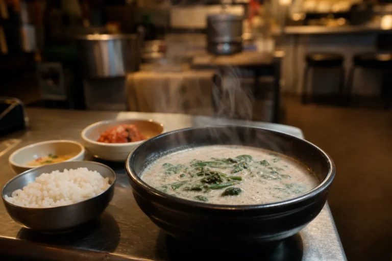 Jihasikdang perilla soup in Euljiro Jungbu Market