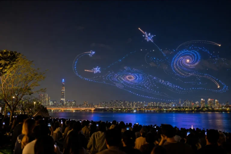 Jamsil Hangang Park Drone Show Guide: May 5 Star Wars Special Performance stage concept