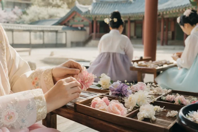Court Flower Experience at Gyeongbokgung 2026 Gyeongbokgung Court Flowers Program craft concept