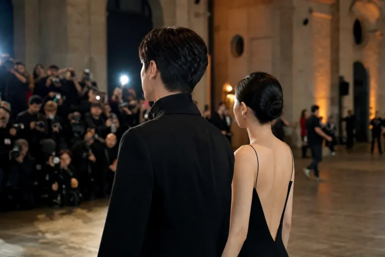 Mun Kayoung and Doyoung Spotted in Prada 2 Cameo During Milan Fashion Show Scene stage concept