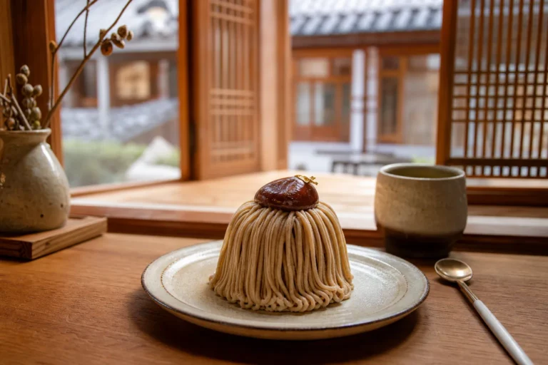 Ikseon-dong Mont Blanc Som chestnut Mont Blanc hanok cafe