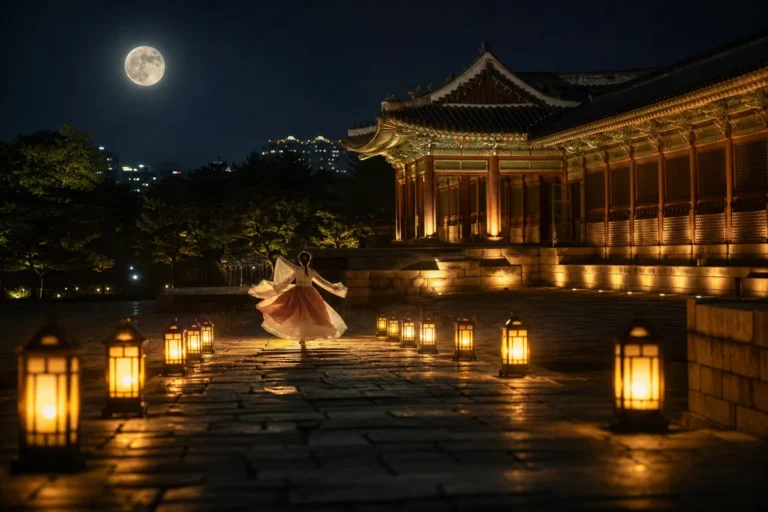 Changdeokgung Night Program Guide Hyomyeong Moon Dance stage concept