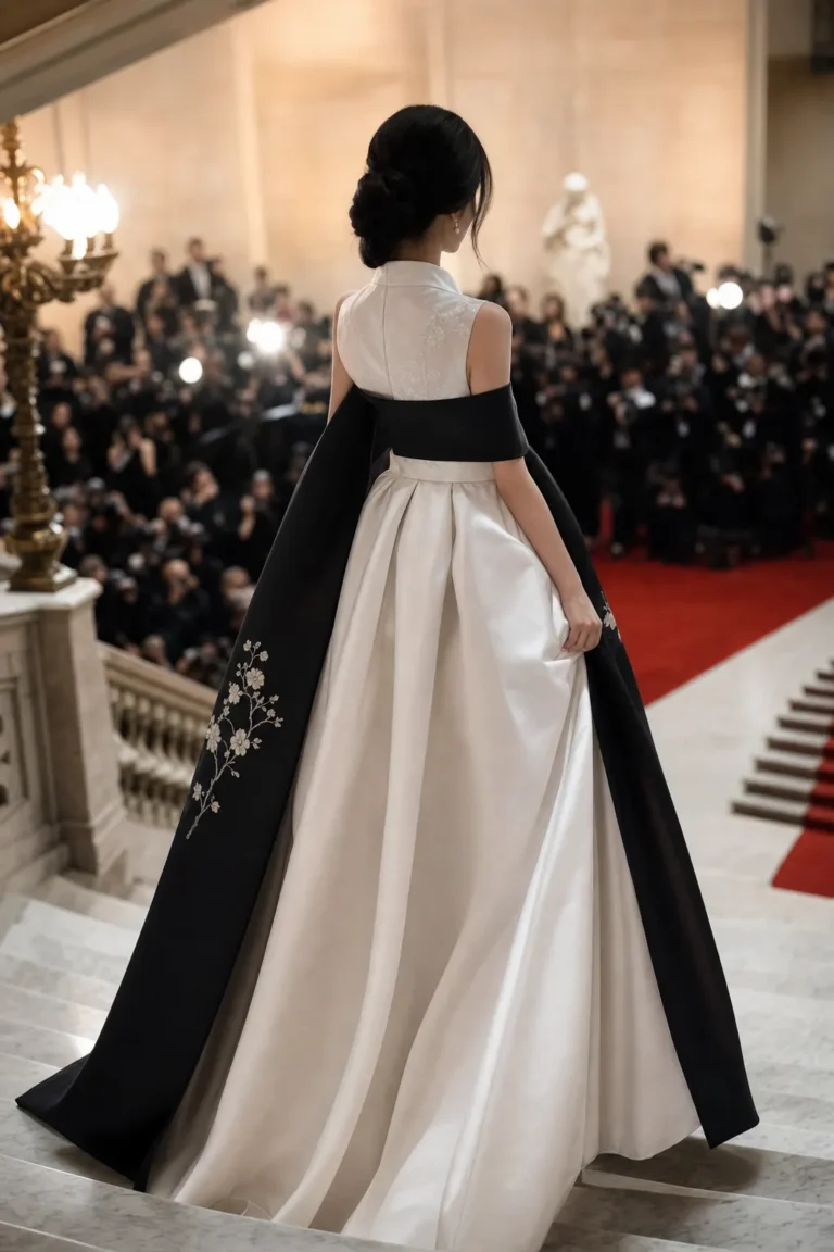 Karina’s Hanbok-Inspired Met Gala Look: Prada’s Korean Elegance Explained red carpet concept