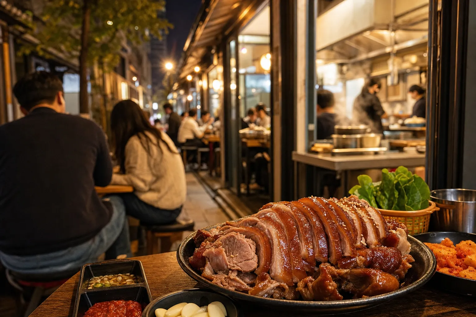 Gongdeok Station Exit 5 Jokbal Alley Seoul pork trotter street guide