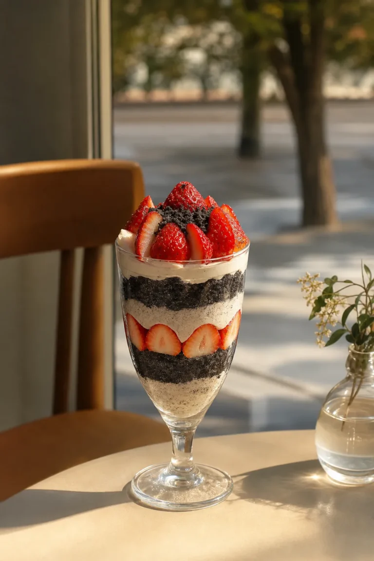 Ichi Seoul Black Sesame Strawberry Parfait seasonal dessert guide