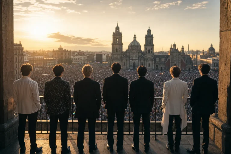 BTS Mexico National Palace Visit Draws 50,000 Fans to Zócalo stage concept