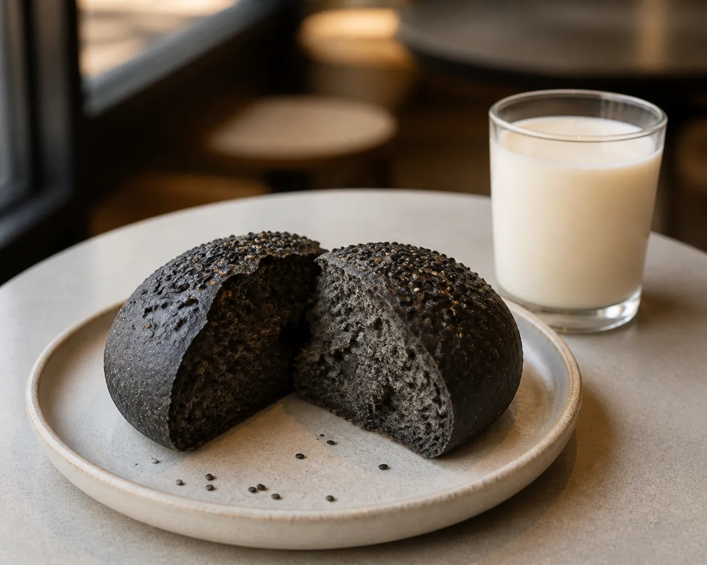 Momeol Black Sesame Bun Seoul bakery trend