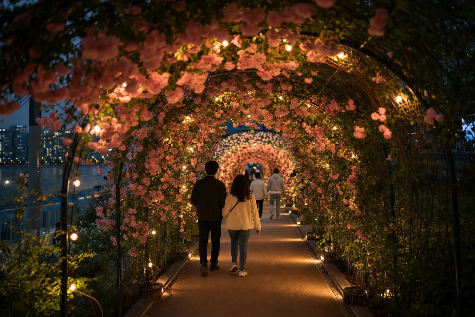 Jungnang Rose Tunnel night photo spots 2026 festival route
