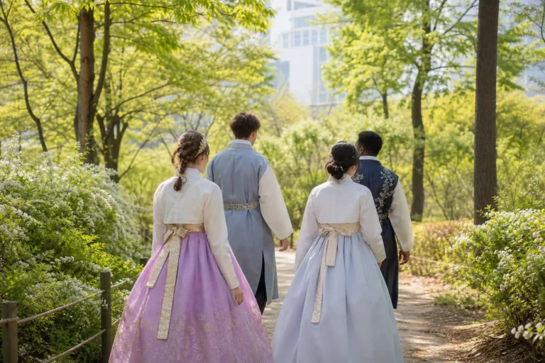 Foreigner Hanbok Garden Tour at Seoul Forest Seoul Garden Traveler 2026 Guide concept