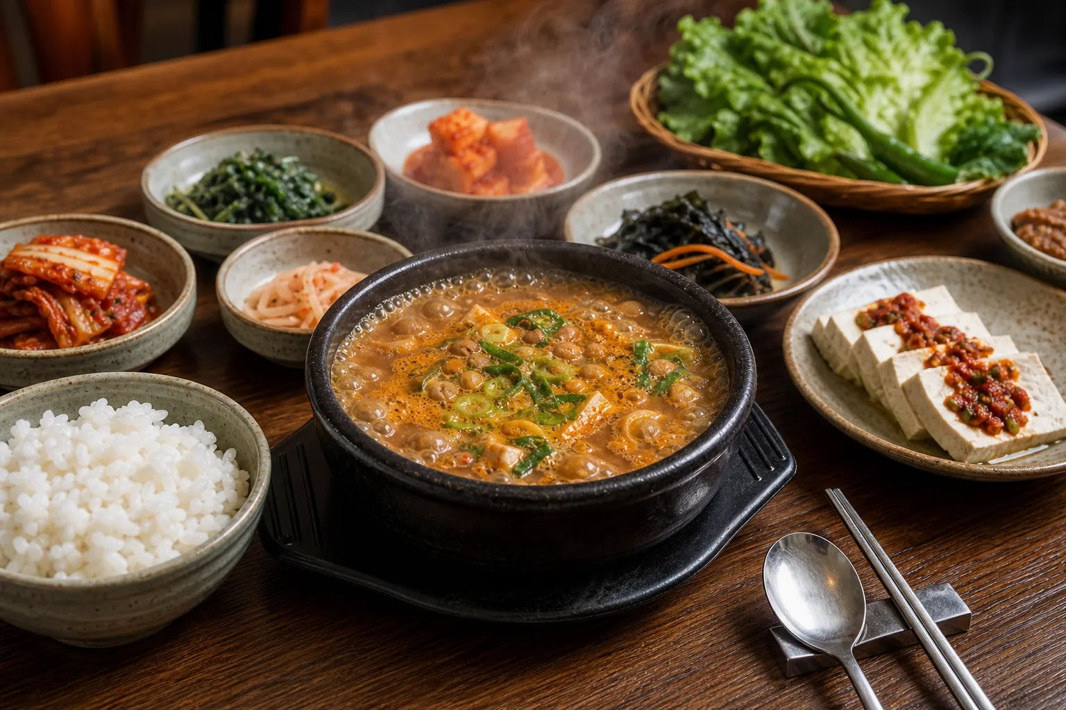 Domyeonggol Cheonggukjang 11,500 Won Samsung-dong meal set