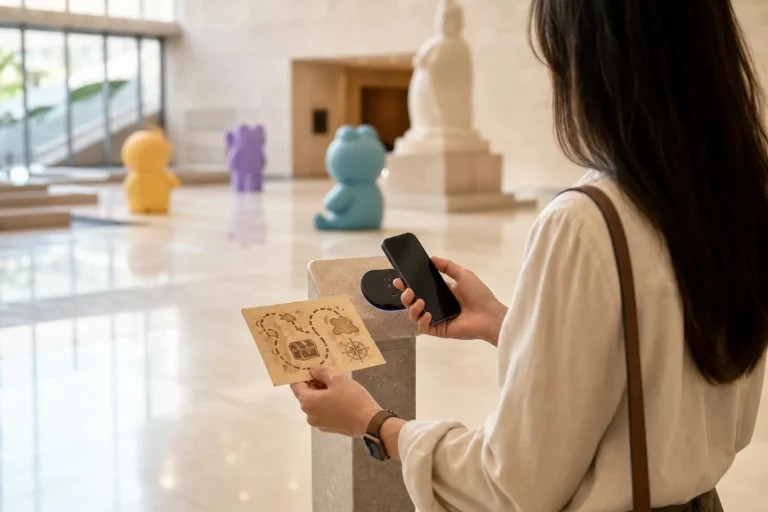 Gukjungbak QR Stamp Tour Guide Kakao Friends Treasure Hunt at National Museum of Korea concept
