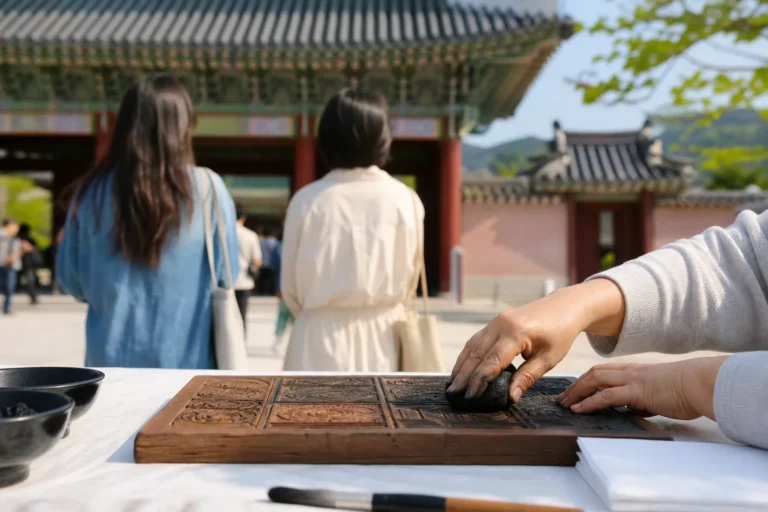 Gyeongbokgung Hunminjeongeum Rubbing Experience May 15 Sejong Celebration concept