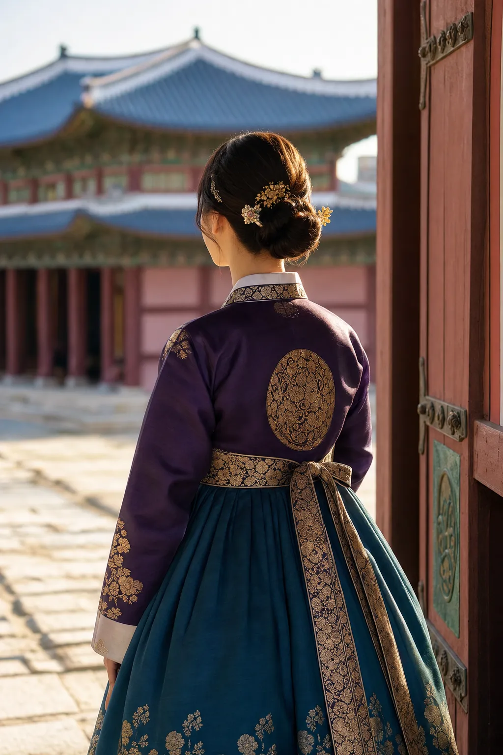 Han Ga-in Gyeongbokgung hanbok Seoul palace concept