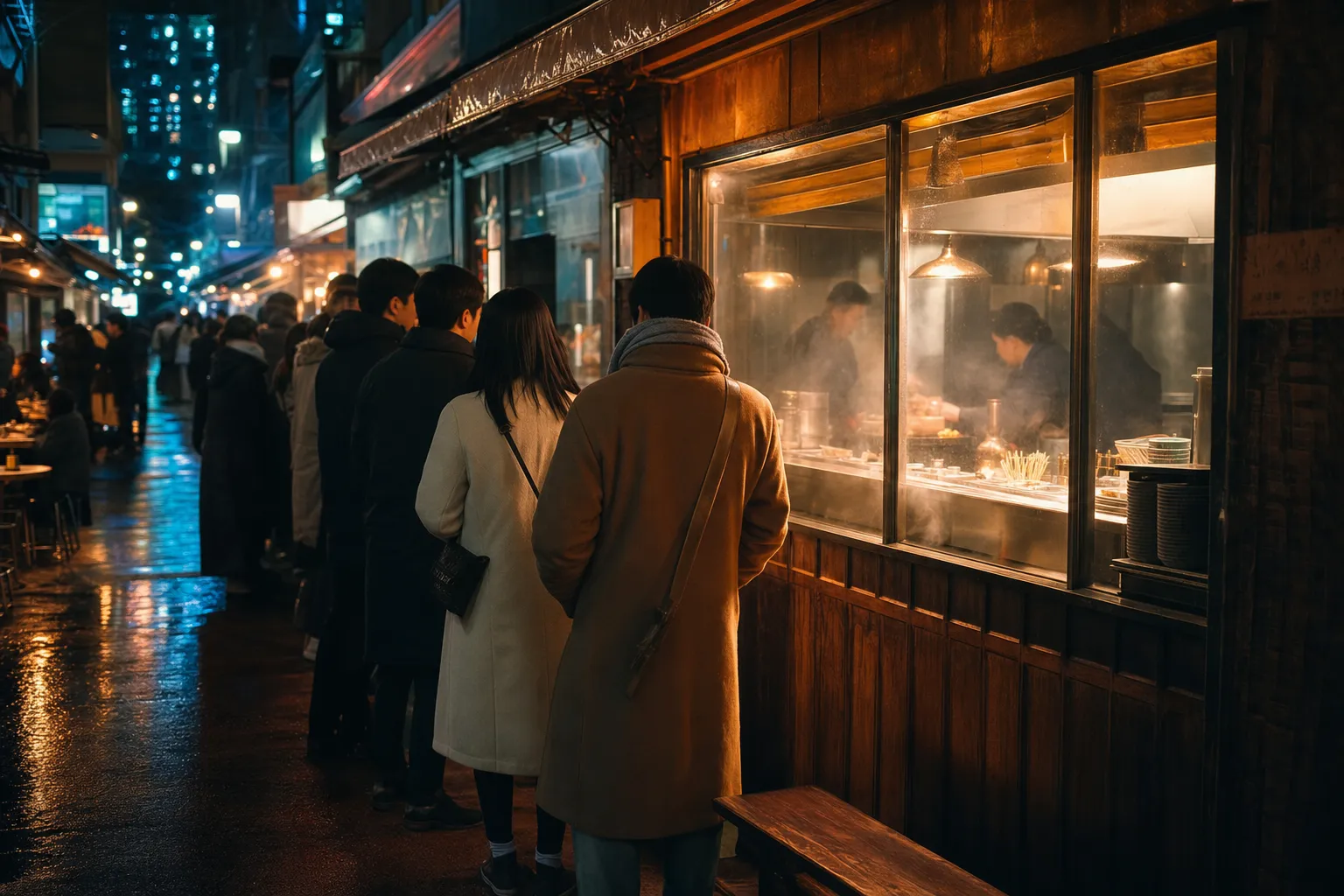 Yume Oden waiting guide Euljiro oden bar line