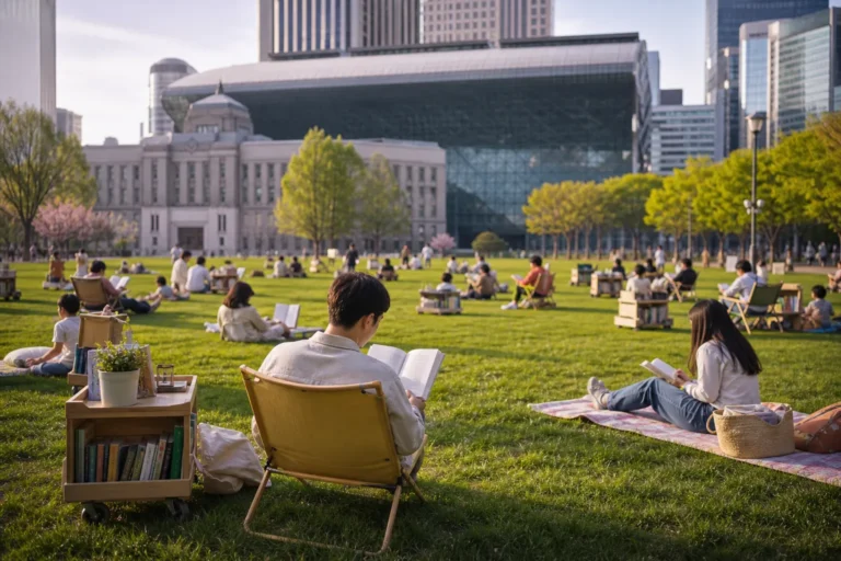 Seoul Plaza Outdoor Library Guide Reading Seoul Plaza 2026