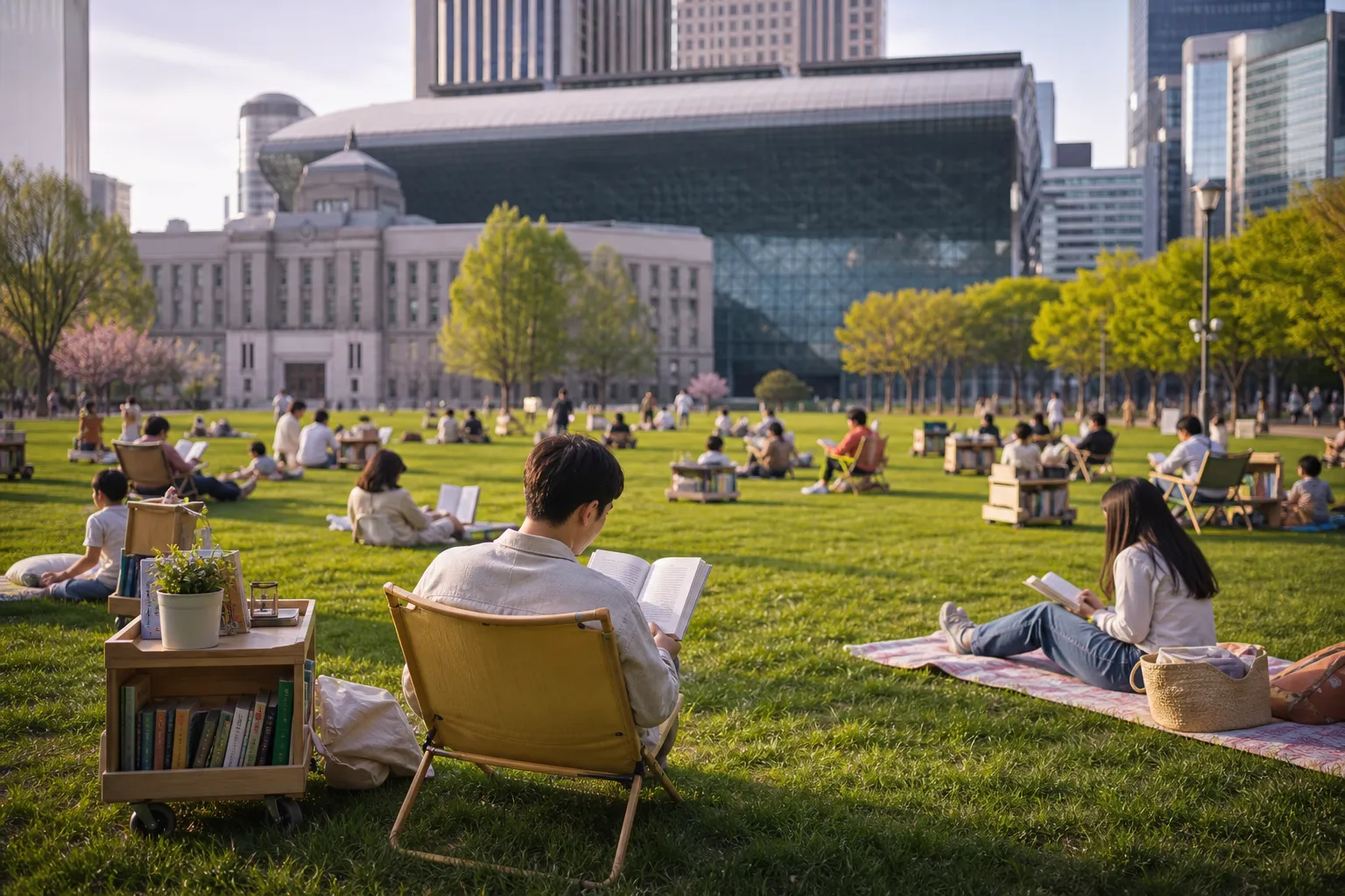 Seoul Plaza Outdoor Library Guide Reading Seoul Plaza 2026