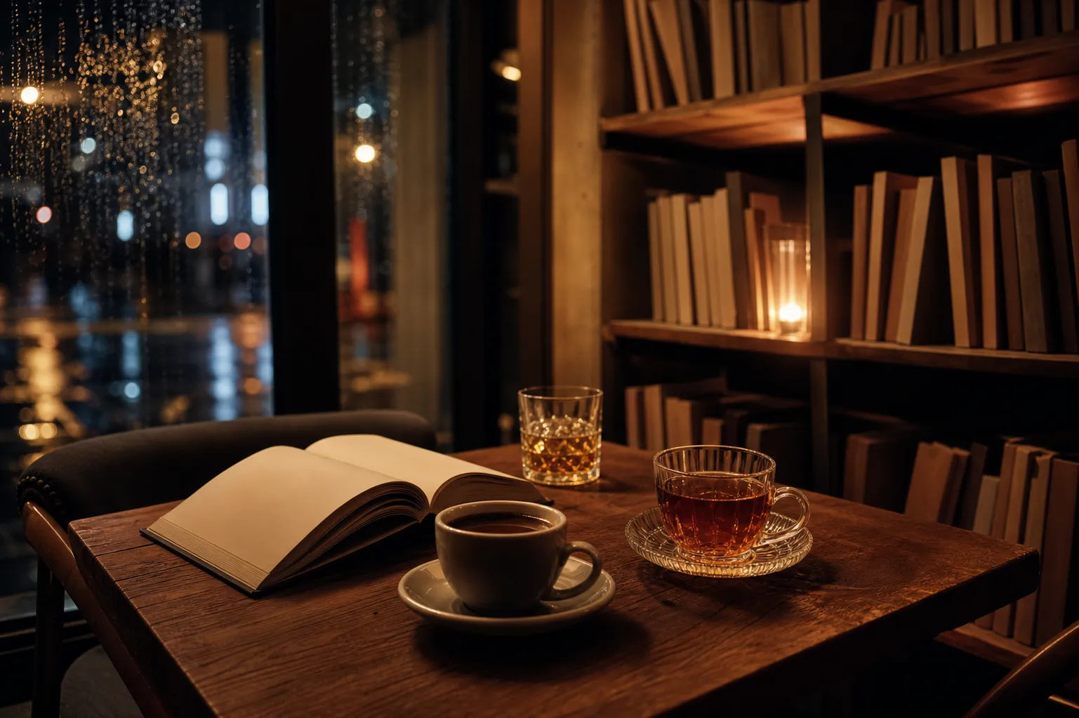 Juchaek Dabang Late-Night Reading Yeonnam book bar coffee tea whisky