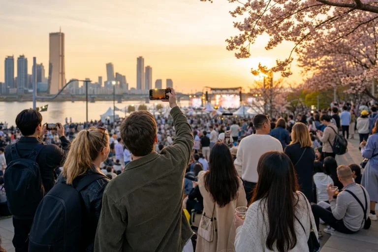 Seoul Spring Festival foreign visitors Han River attendance trend